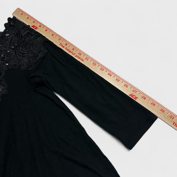 Anthropologie Meadow Rue Top Womens Medium Cold Shoulder Lace Accent Blouse Boho - Picture 11 of 14